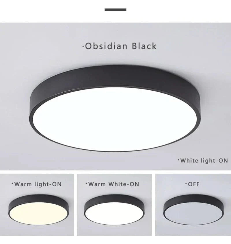 Rund LED Flush Taklampe | Skanto