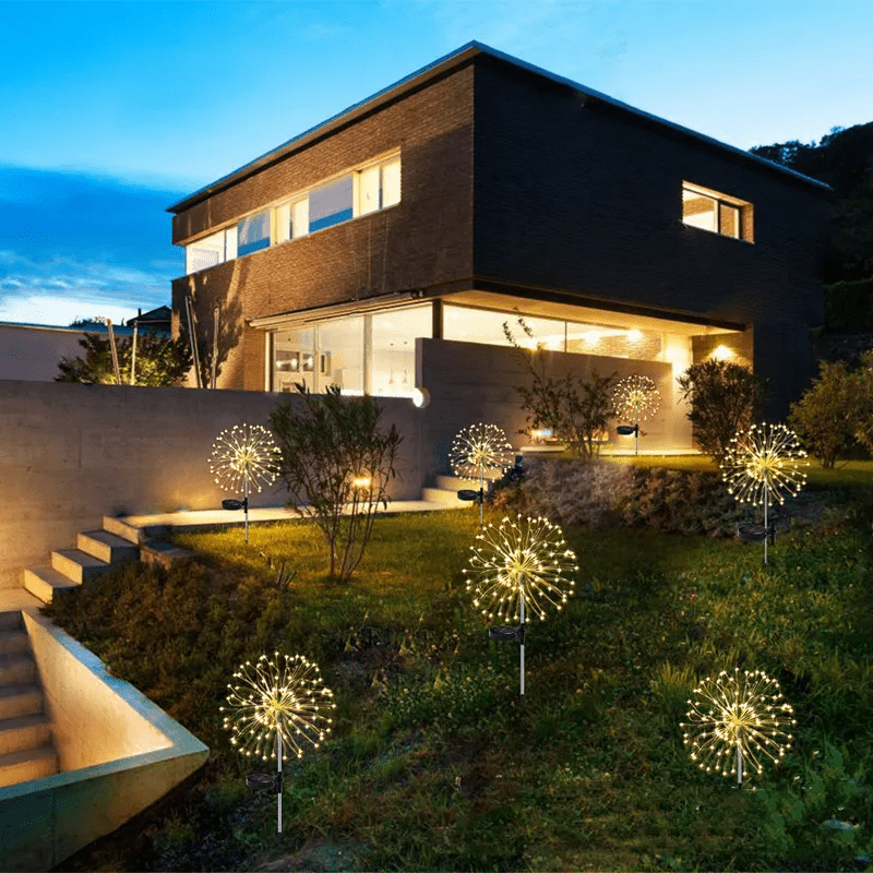 Norvo | Elegant LED fyrverkerilamper for utendørsområder, IP65, solenergidrevet belysning
