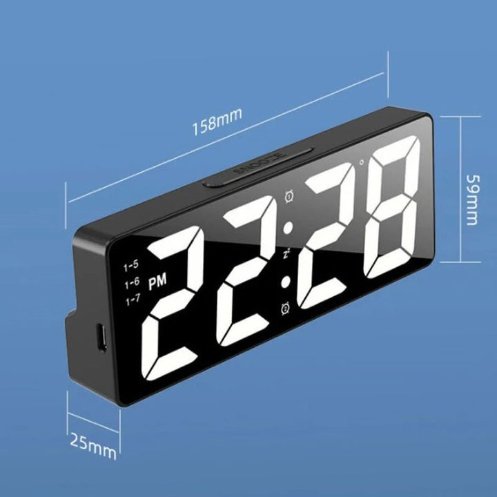 Skanto | LumiTime – LED Digital Vekkerklokke med Temperaturvisning