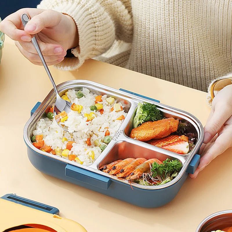 Skanto | LUNCHMATE – Lunchboks i rustfritt stål med 3 rom for ferske og organiserte måltider