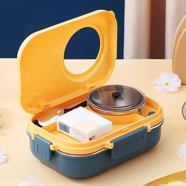 Skanto | LUNCHMATE – Lunchboks i rustfritt stål med 3 rom for ferske og organiserte måltider