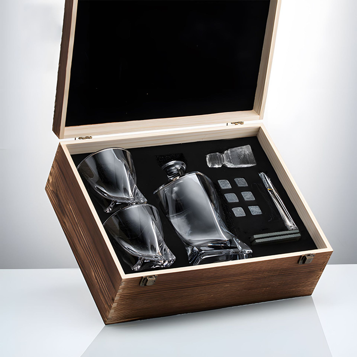 Skanto | Luxe Crystal Whiskey Karaffel og Glass Sett – WhiskeyWave