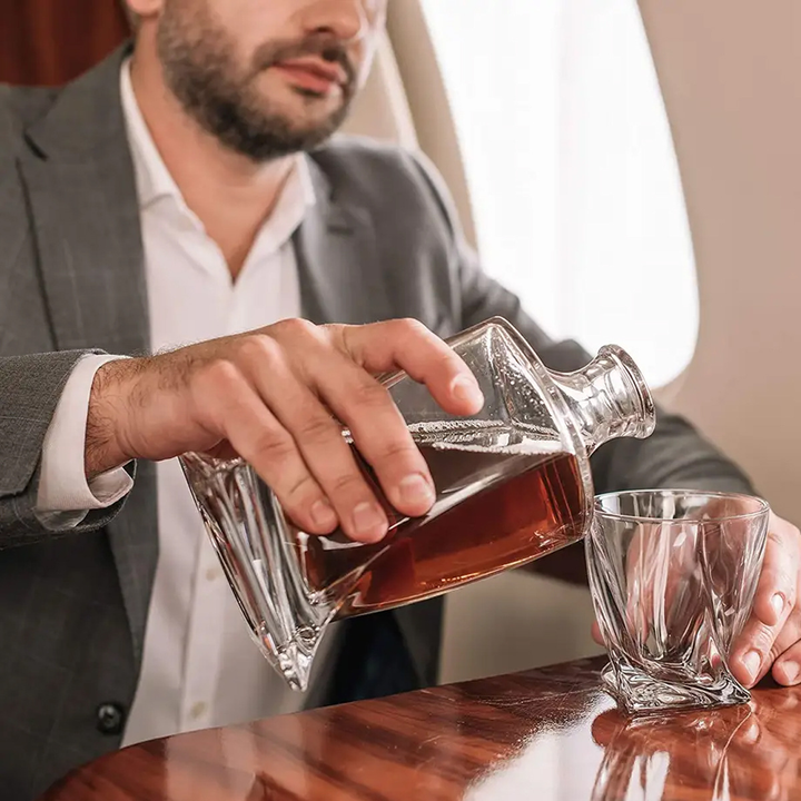 Skanto | Luxe Crystal Whiskey Karaffel og Glass Sett – WhiskeyWave
