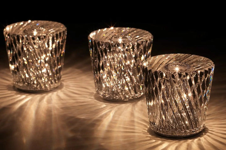Skanto | Luxe Oppladbar Diamant Krystall Bordlampe - Lumière Diamant