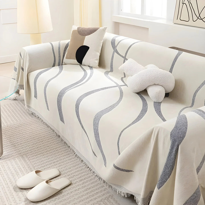 Skanto | LuxeCasa Vendbar Chenille/Bomull Sofa Trekk