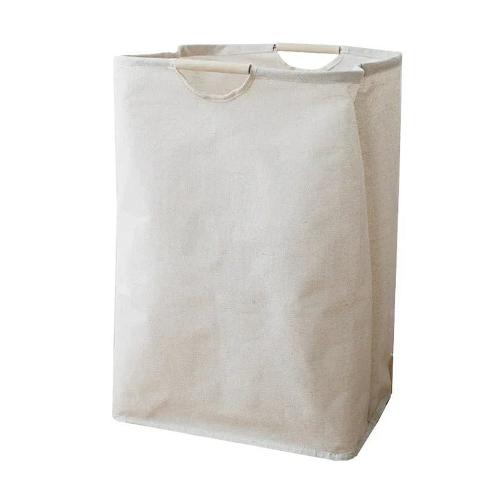 Skanto | LuxeFold Hamper – Elegant Bomull-Linnen Vaskeri Organizer