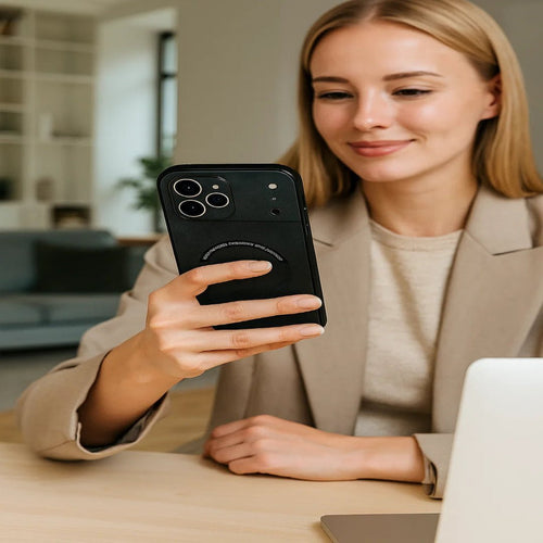 LUXEGUARD – Premium-Handyhülle fra Leder med MagSafe for iPhone