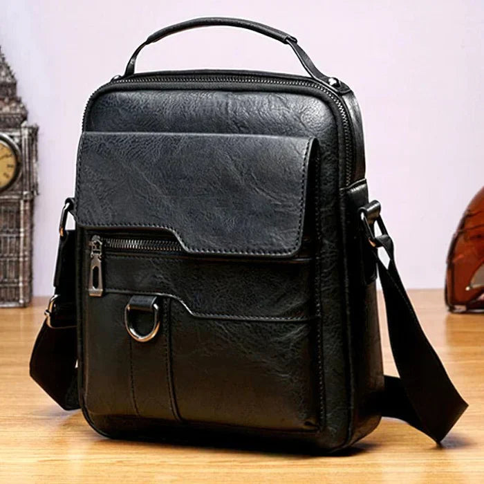 Skanto | LeatherLux Elegant Skinn Skulderveske | Høy- Kvalitets Design | Praktisk & Stilfull for Hverdag & Kontor