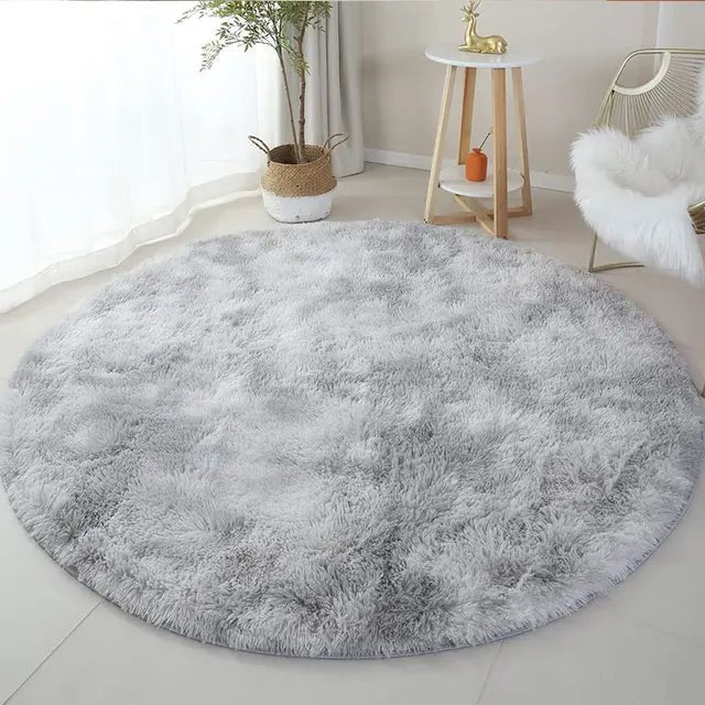 Skanto | Velvéri Luxe FluffyMat Teppe | Ultra-mykt rundt plysjteppe for koselige hjem og soverom dekor
