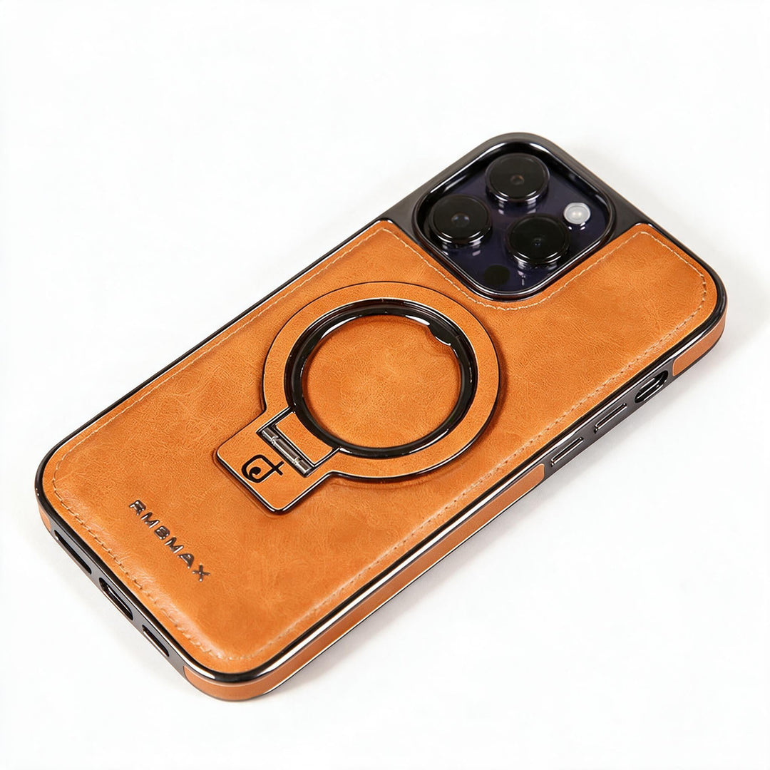 🎁Luxuriöse Lederhülle mit unsichtbarem Ständer für das iPhone🎁