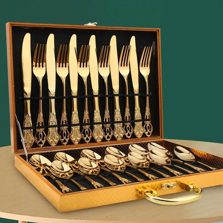 Skanto | RoyalCutlery Bestikksett | Rustfritt Stål | 24 Deler