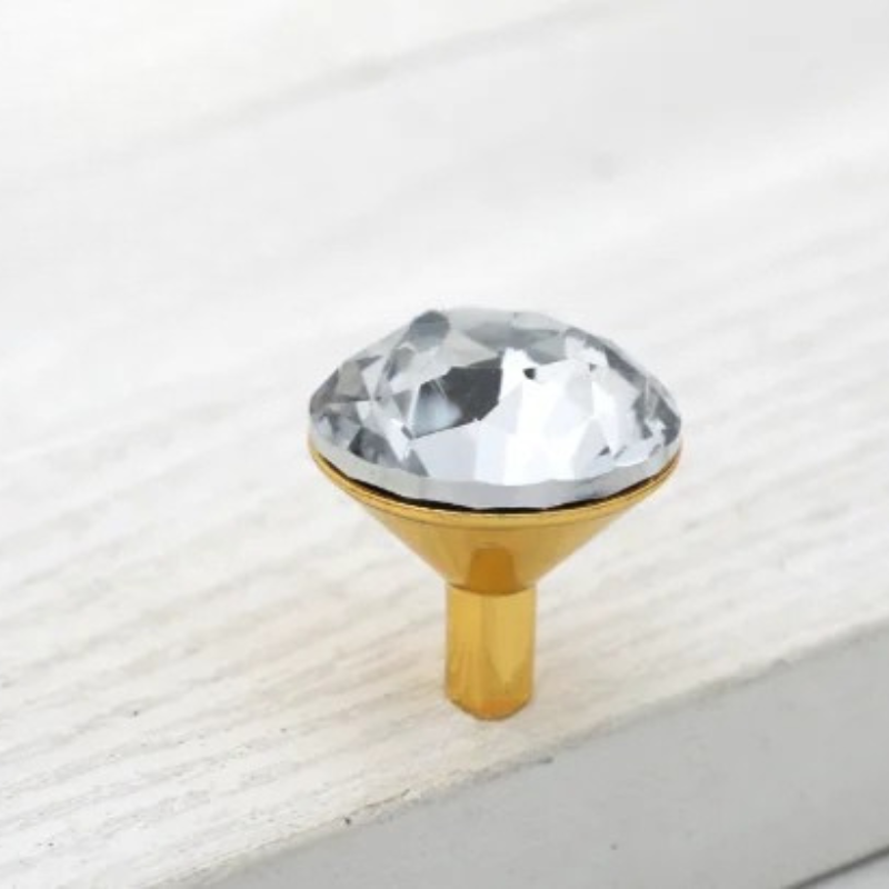 Luksus diamantkrystall skapknapper og håndtak elegante skuffehåndtak | Skanto