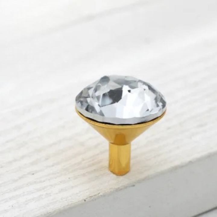 Luksus diamantkrystall skapknapper og håndtak elegante skuffehåndtak | Skanto