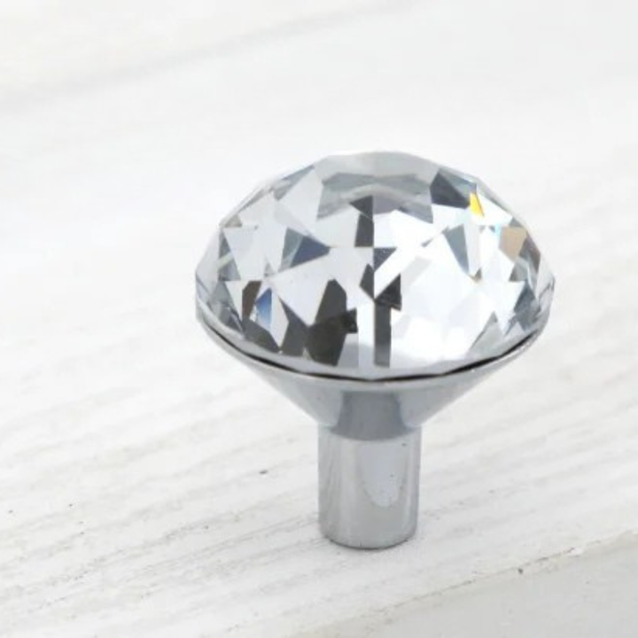 Luksus diamantkrystall skapknapper og håndtak elegante skuffehåndtak | Skanto