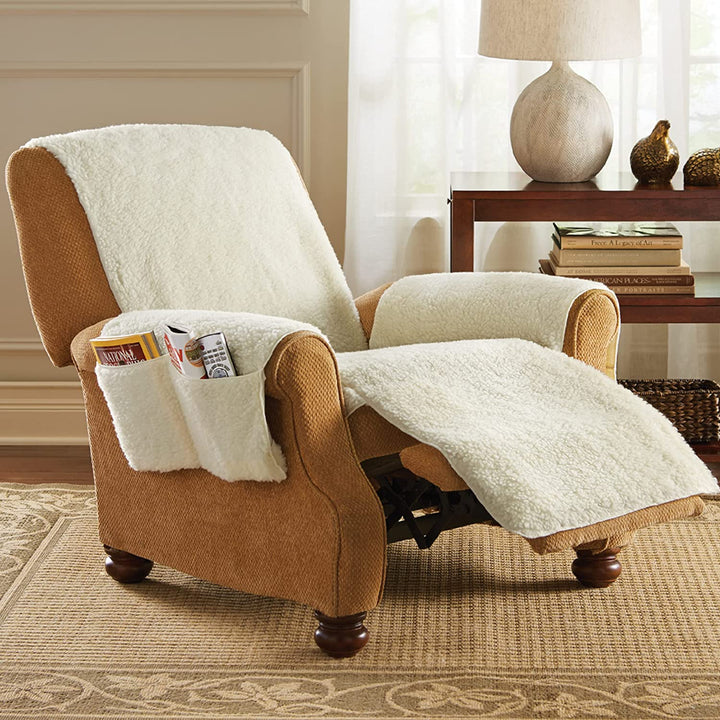 Skanto | Plasj Sofa Dekke Med Side Oppbevaringslommer