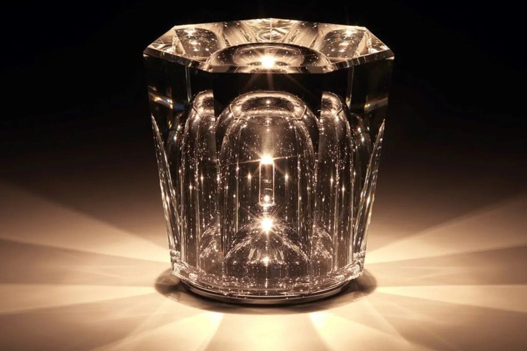 Skanto | Luksuriøs Oppladbar Diamant Krystall Bordlampe - Lumière Diamant
