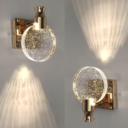 Skanto | Luksus Rund Krystall Vegglampe – Celestia