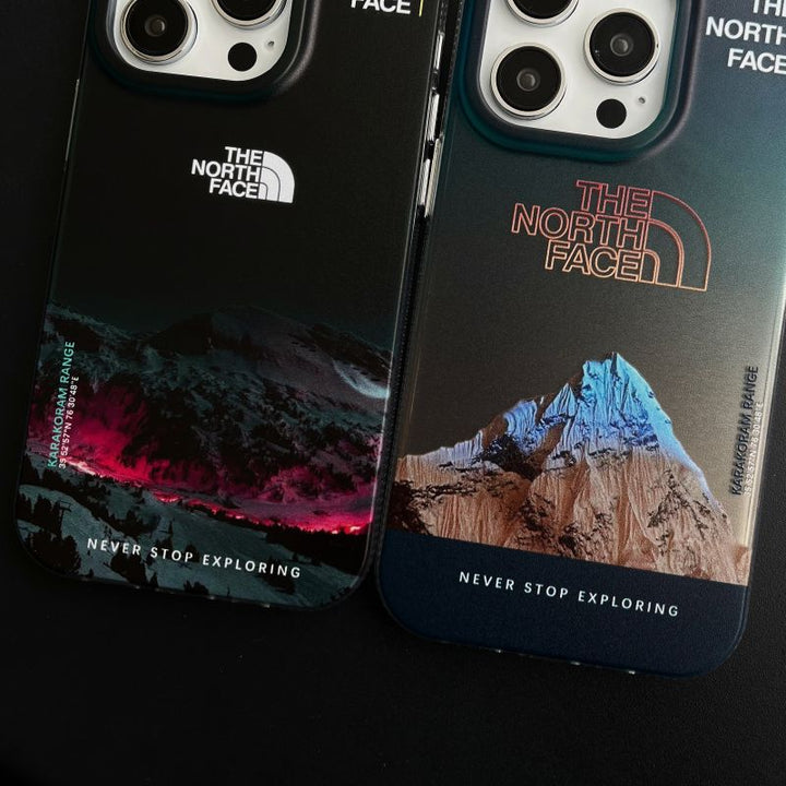 Galvaniske bokstaver Snow Mountain mobildeksel for iPhone
