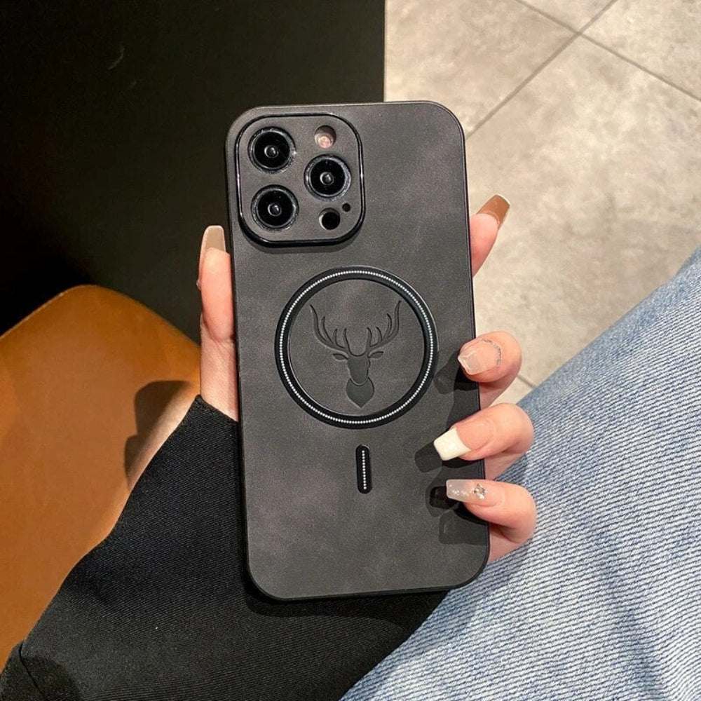 Magnetische Schutzhülle fra Leder fürs Handy