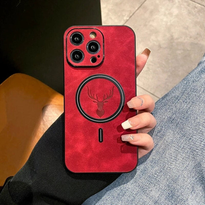 Magnetische Schutzhülle fra Leder fürs Handy