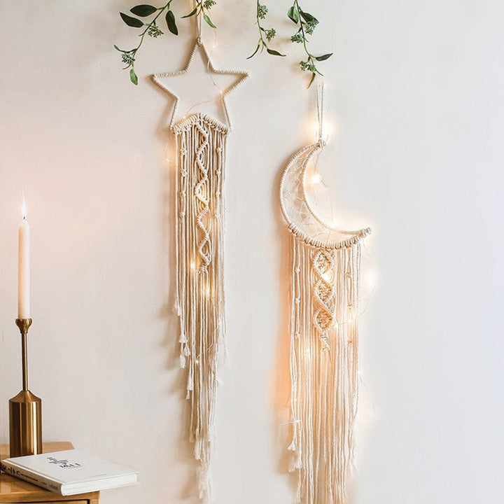 DreamWeaver Macramé - Bohemsk Veggdekorasjon for Atmosfære Skanto