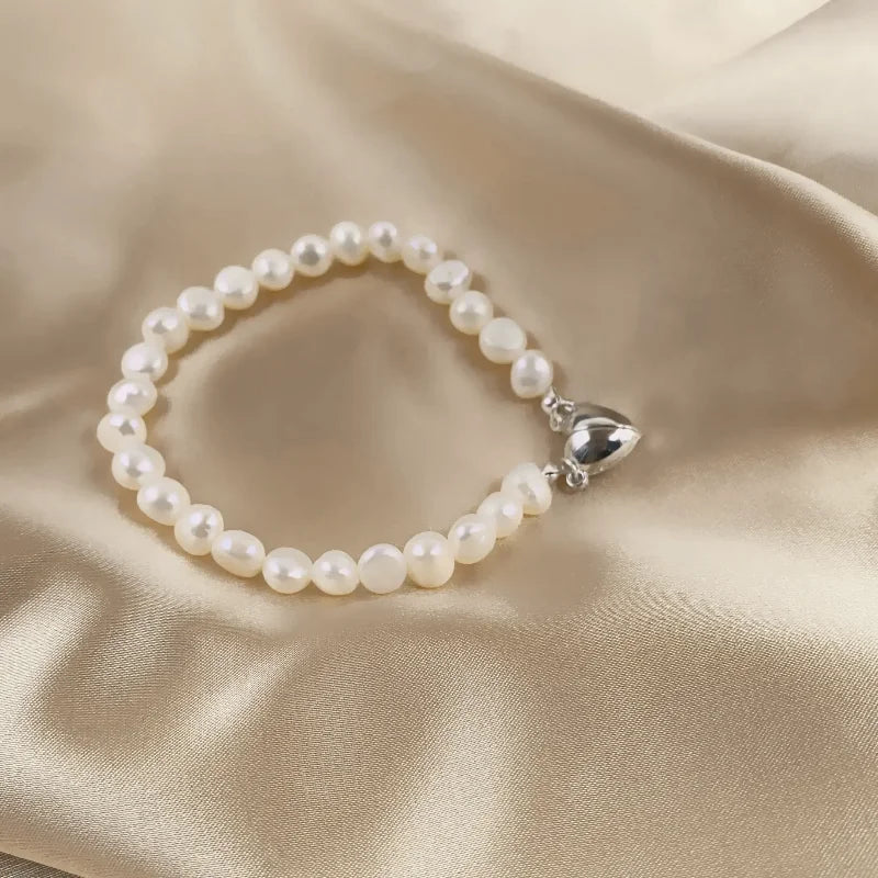 Skanto | Magnetisk Hjerte Perle Choker Halskjede og Armbånd
