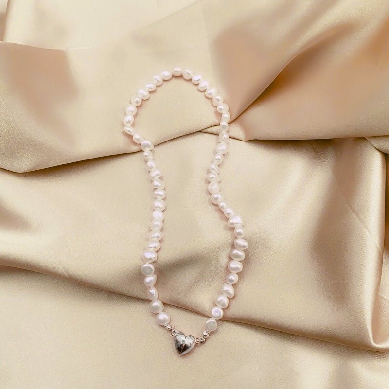 Skanto | Magnetisk Hjerte Perle Choker Halskjede og Armbånd