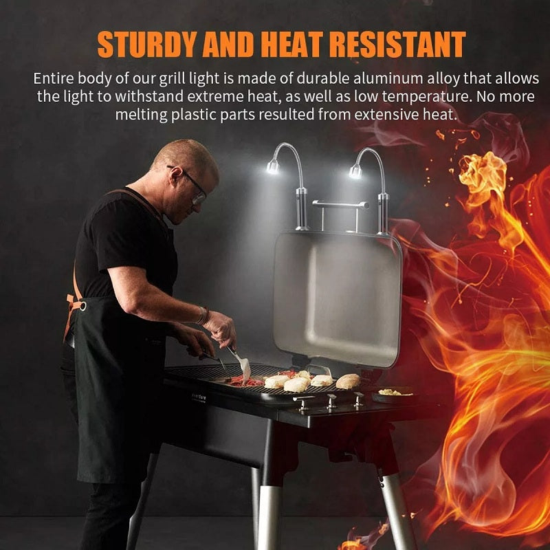 Magnetiske Utendørs BBQ Grill Lys Justerbare Fleksible Led | Skanto