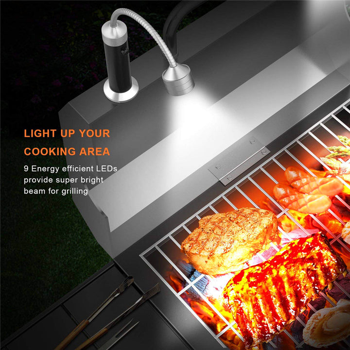Magnetiske Utendørs BBQ Grill Lys Justerbare Fleksible Led | Skanto
