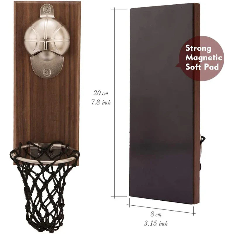 Magnetisk rustfritt stål basketball flaskeåpner tre øl åpner | Skanto