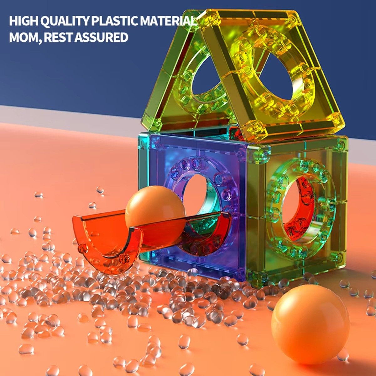 Norvo | Magniblocks – 69-delt magnetisk byggesett for kreativ lek og læring