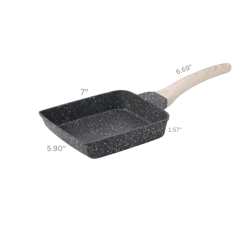 Maifan Stone Non-stick firkantet stekepanne for egg Gasskomfyr Kjøkkenutstyr | Skanto