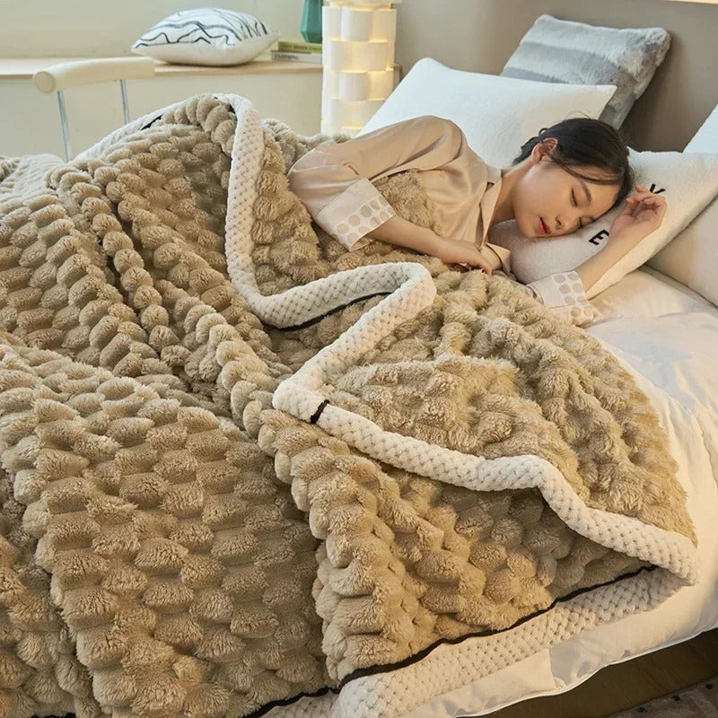 Frendorf | Dobbeltlag Coral Velvet Teppe for Høst & Vinter – TurtleWarm