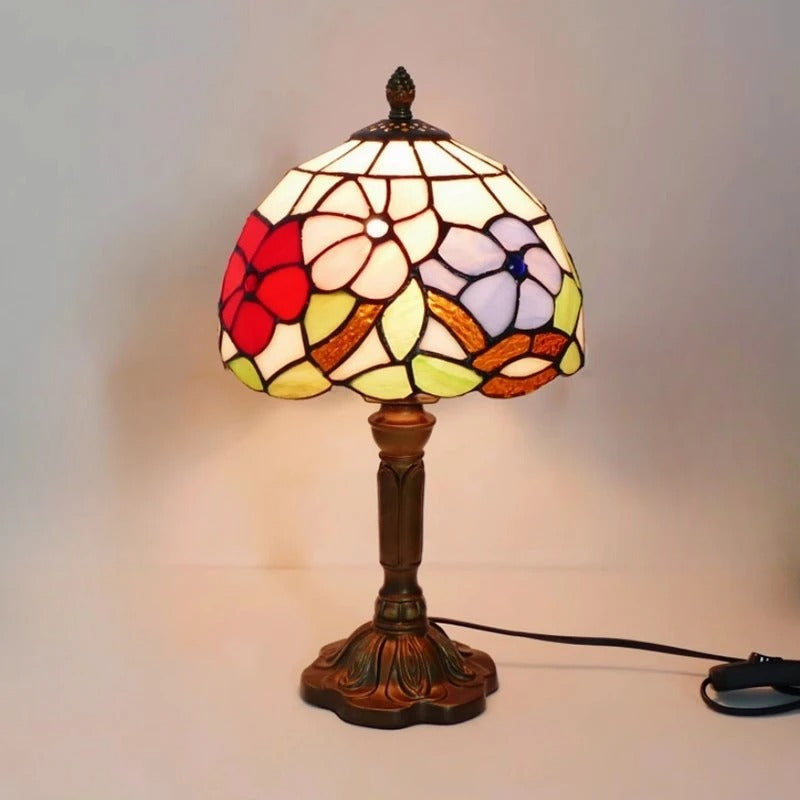 Skanto | Bordlampe LED Barokk Retro E27 - Vintage Tiffany Glass