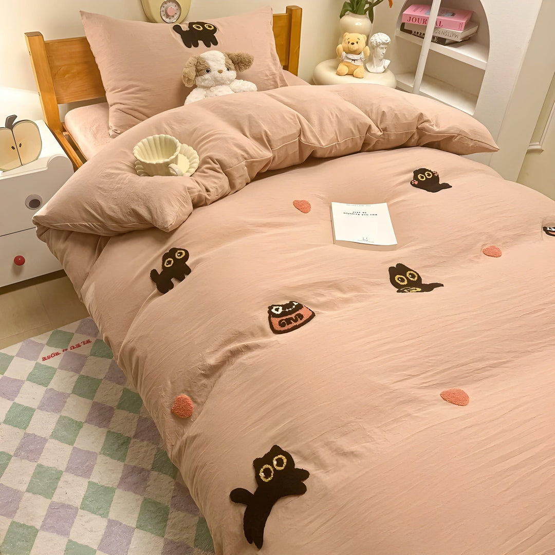 CloudComfort Sengetøy Sett - Komfortabelt og Hudvennlig Lucky Cat Sengetøy | Skanto