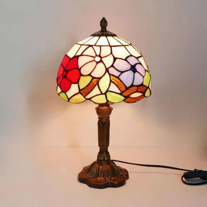 Skanto | Retro Baroque Tiffany Glass LED Bordlampe E27