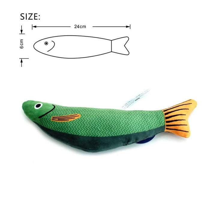 Katt leketøy Kattemynte 3D simulering fisk bolleheben