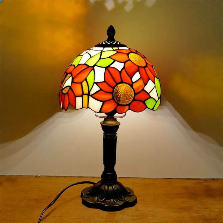Skanto | Retro Baroque Tiffany Glass LED Bordlampe E27