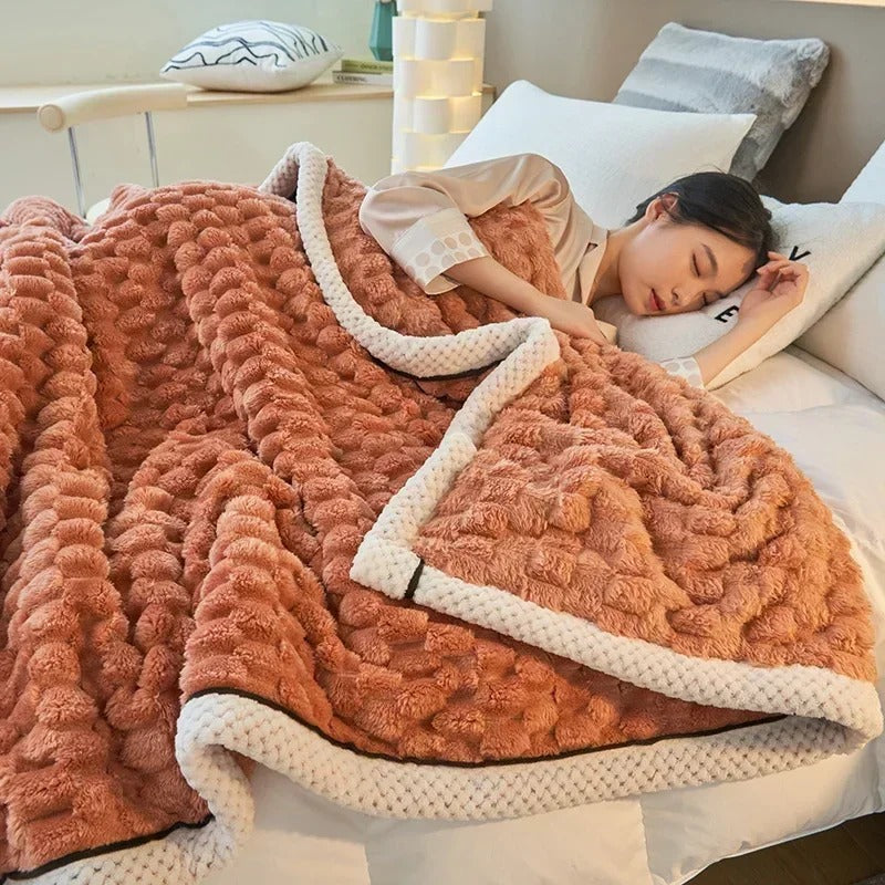 Frendorf | Dobbeltlag Coral Velvet Teppe for Høst & Vinter – TurtleWarm