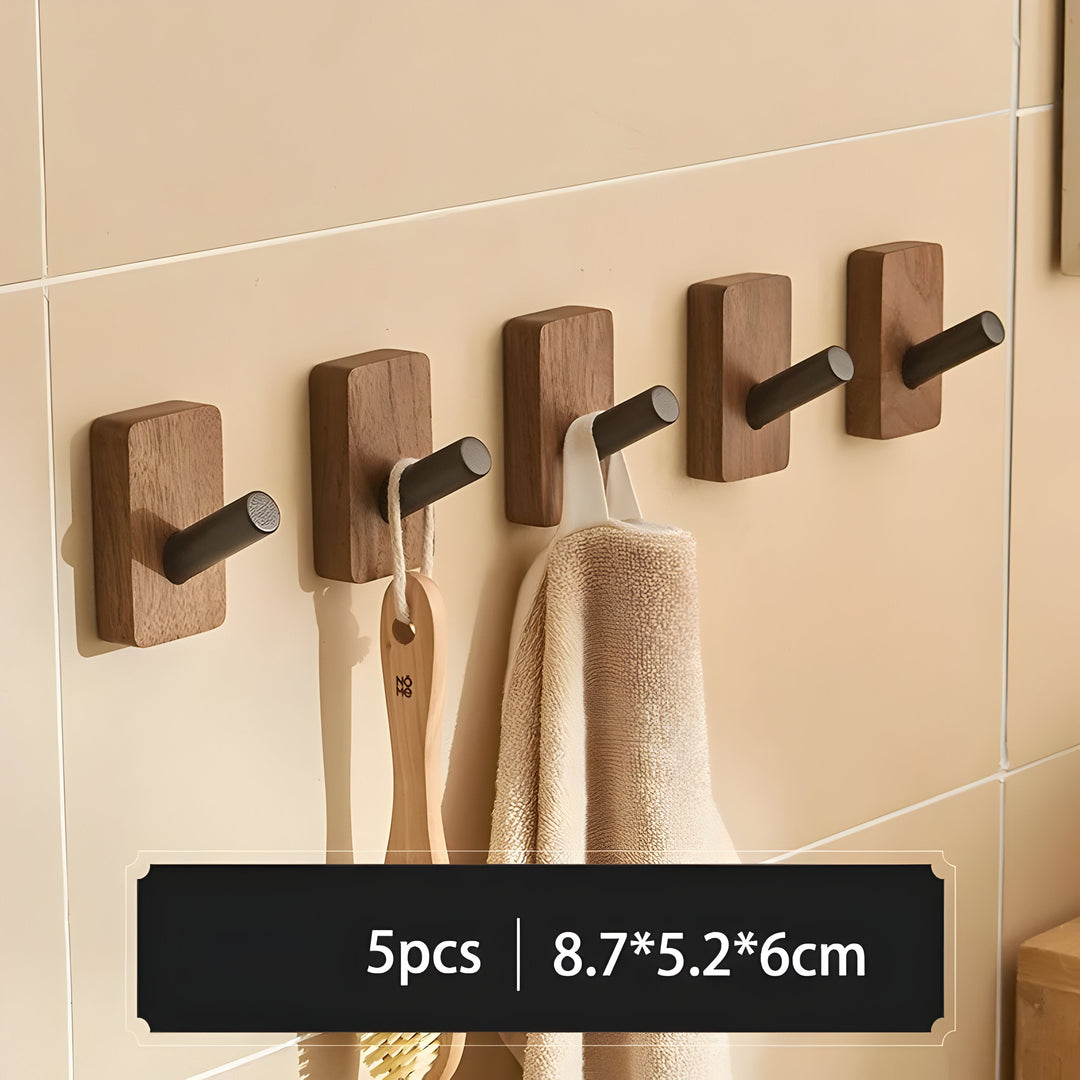 WoodenGrip Hooks – Veggkroker i tre i nordisk stil
