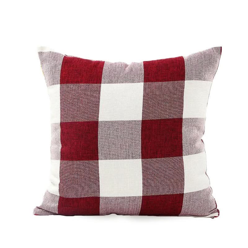 Norvo | Rutet plaid putetrekk 45x45 cm bomullsblanding putetrekk