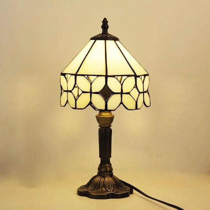 Skanto | Retro Baroque Tiffany Glass LED Bordlampe E27