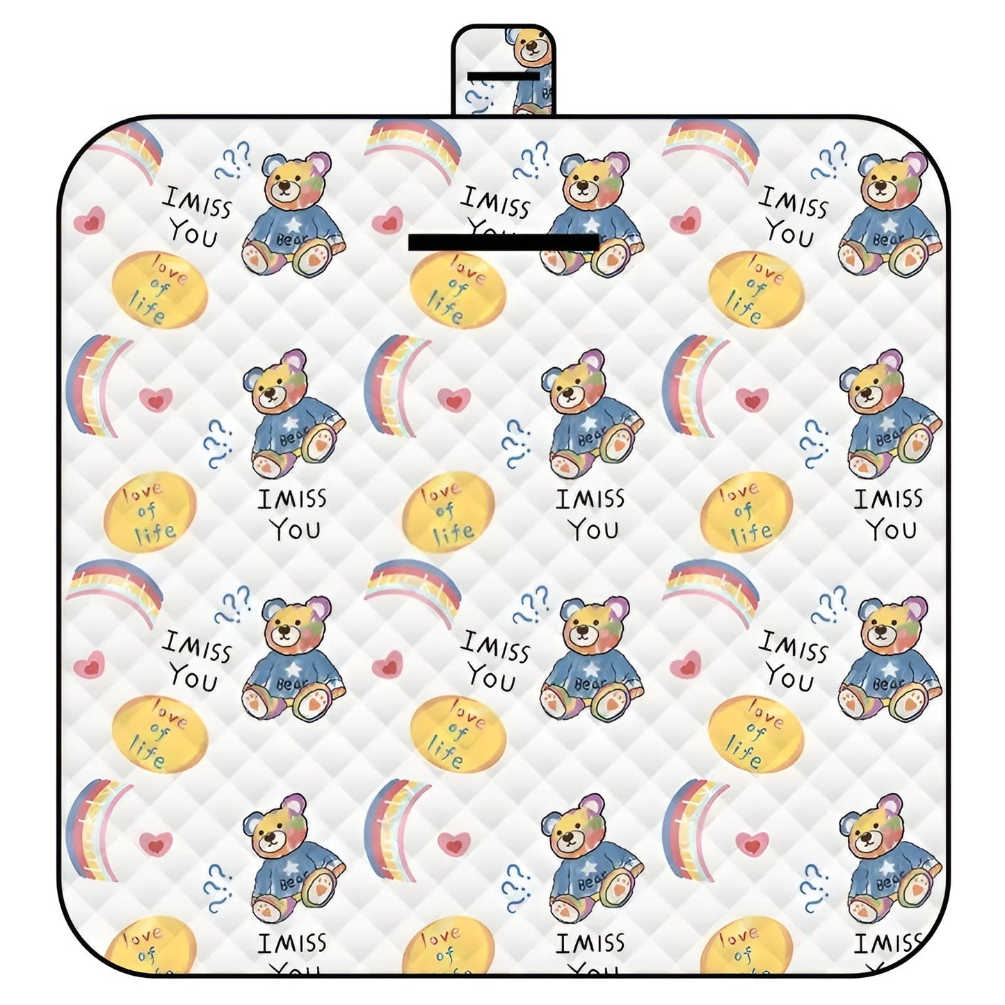 Norvo | Sammenleggbar Babyleketeppe Wanderlino | Polstret & Vanntett | For Utendørs & Hjem | Inkl. Bæreveske