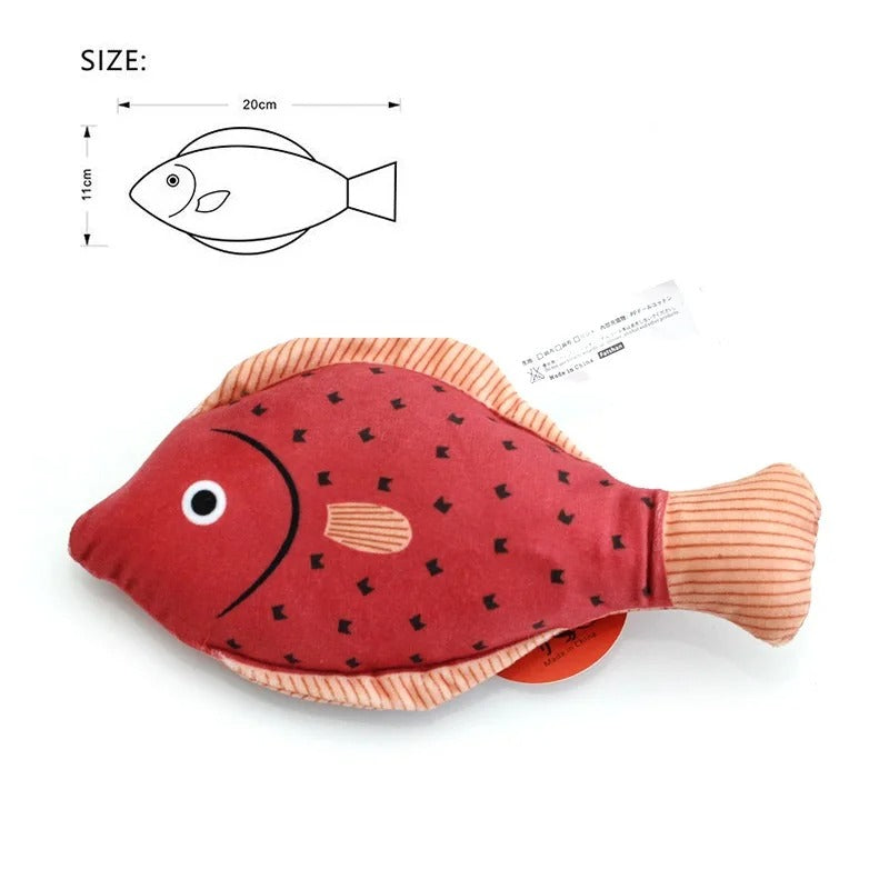 Katt leketøy Kattemynte 3D simulering fisk bolleheben