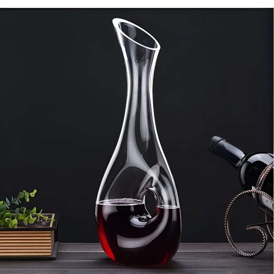 Krystallvinedekanter i snegleform – Skantoyfri for vin eller cognac | Dekorativ for hjemmet & baren | Skanto