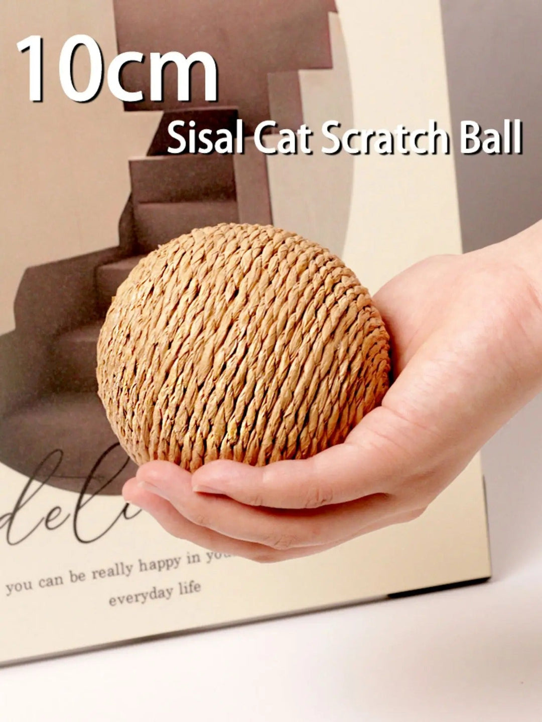 10CM Interaktiv Sisal Katt Kloreball Skålift