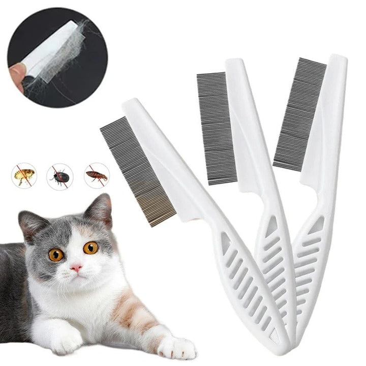 Pet Hair Shedding Comb Rustfritt Stål Loppere Comb Skanto