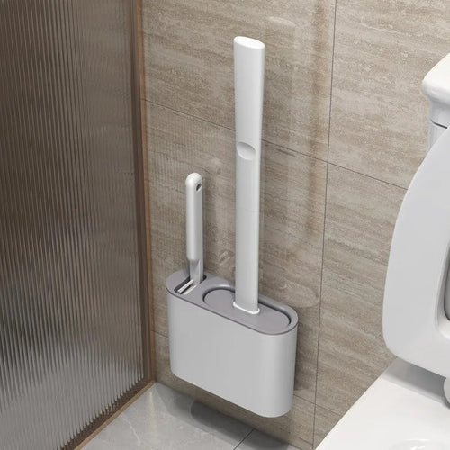 Skanto | Toalettbørste | Veggmontert, Hygienisk design med holdbare børster for full rengjøring i små bad