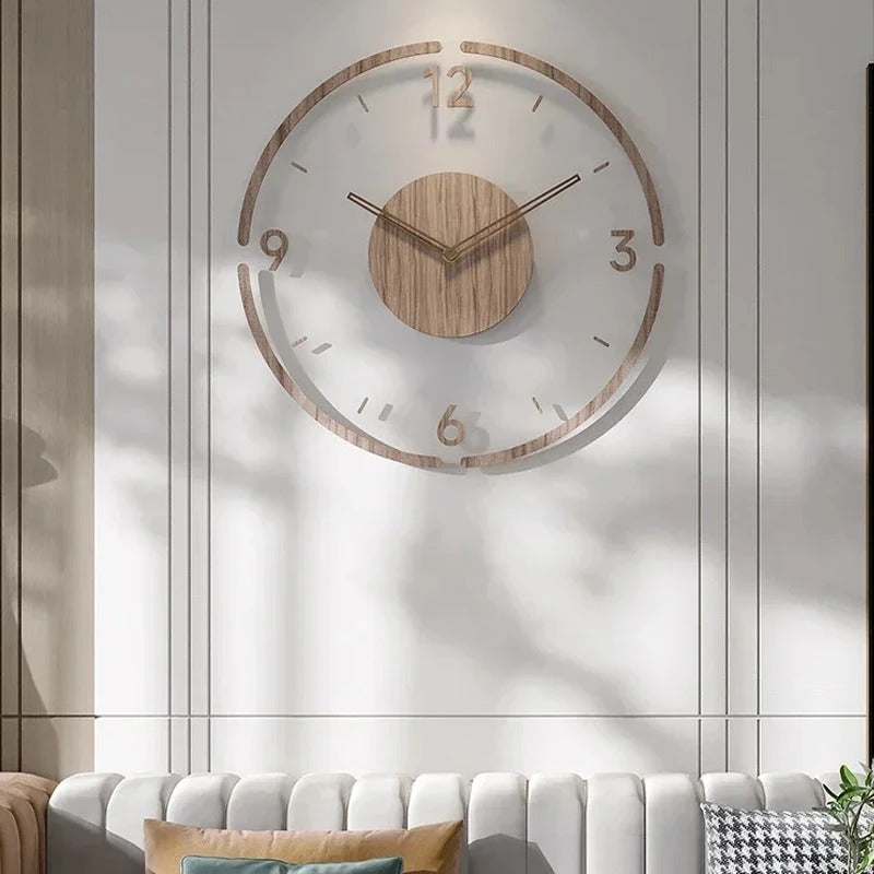 Nordisk Treveggklokke – Tidløs Minimalisme | Skanto