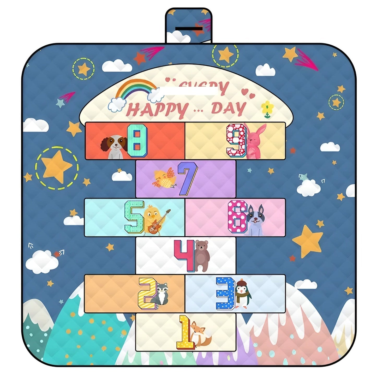 Norvo | Sammenleggbar Babyleketeppe Wanderlino | Polstret & Vanntett | For Utendørs & Hjem | Inkl. Bæreveske